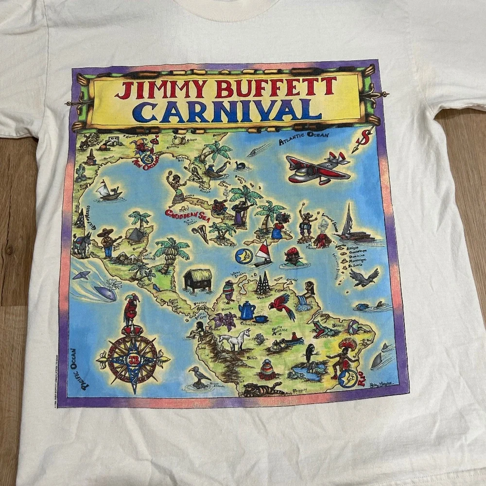 Vintage Jimmy Buffet 1998 Carnival Tour Tshirt Size L